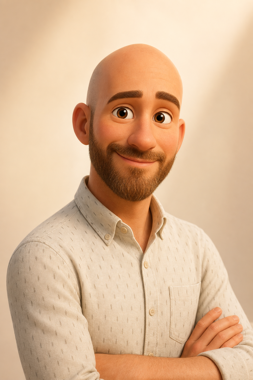 Pixar-style 3D portrait of Benoit Renders
